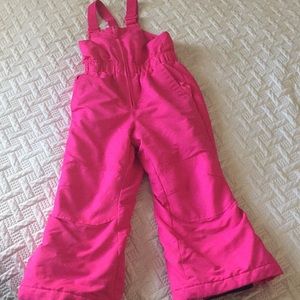 Hot pink girl snow suit